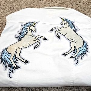 LuLaRoe Harvey white Unicorn Medium
